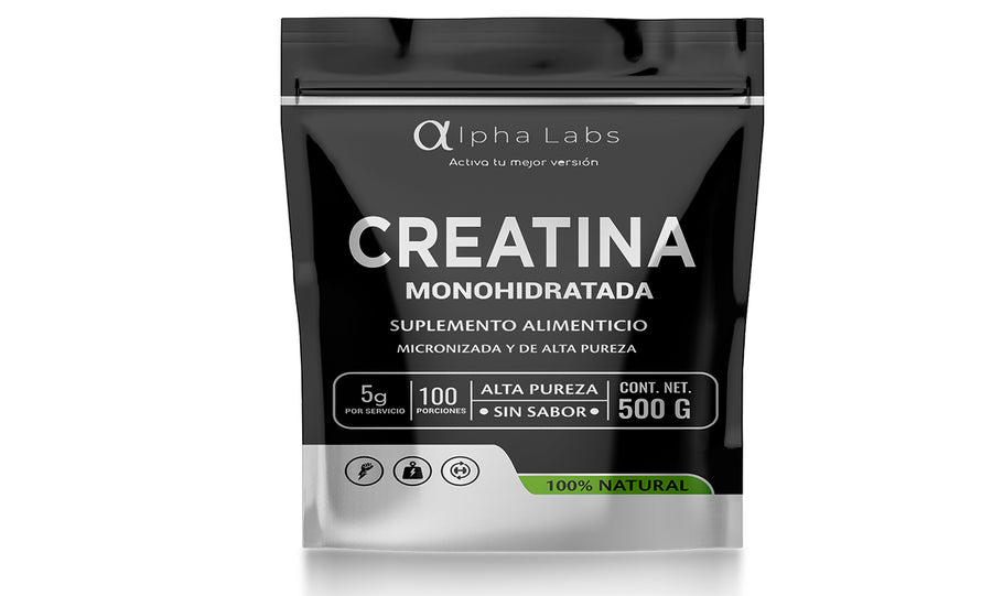 Creatina Monohidratada Micronizada Alpha Labs | 5 g por Porción | 500 g