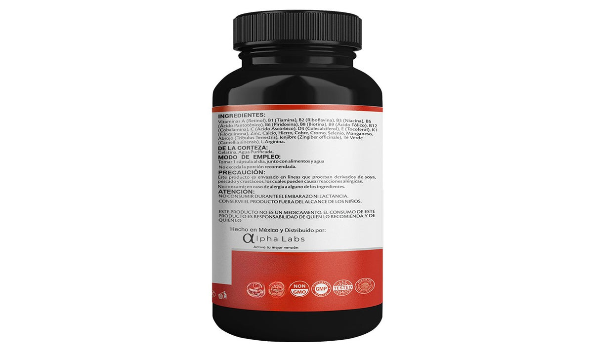 Multivitamínico Hombre Alpha Labs | 150 Cápsulas | Vitaminas y Minerales