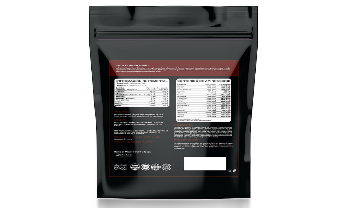 Proteína Vegetal Alpha Labs Chocolate | 30 g Proteína + 5 g Creatina | 1 kg