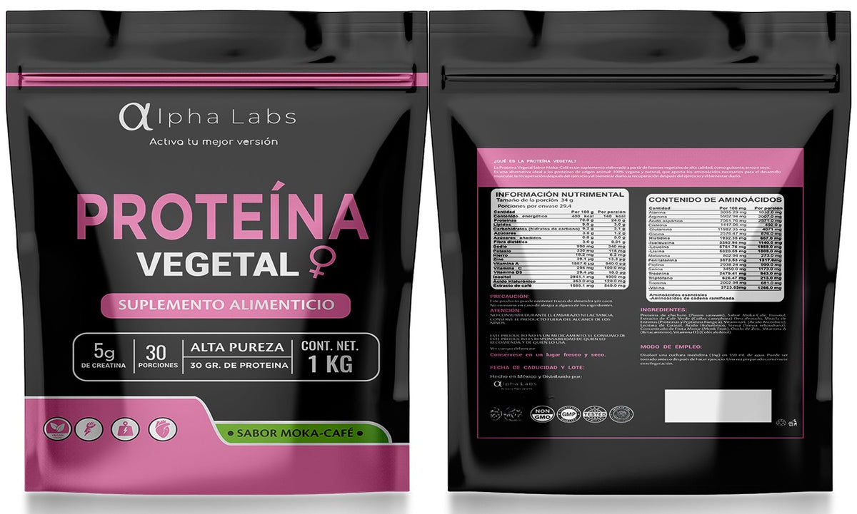 Proteína Mujer Alpha Labs Moka Café | 24 g Proteína | Inositol + AH | 1 kg
