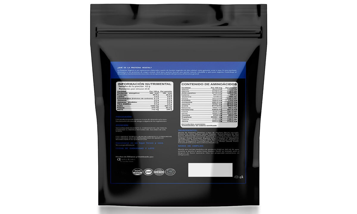 Proteína Vegetal Alpha Labs Vainilla | 30 g Proteína + 5 g Creatina | 1 kg
