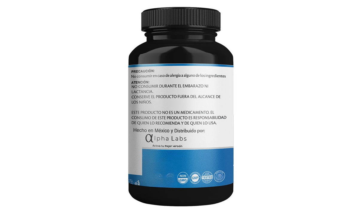 Magnesio Alpha Labs 710 mg por Cápsula | 60 Cápsulas | Mezcla de 4 Fuentes